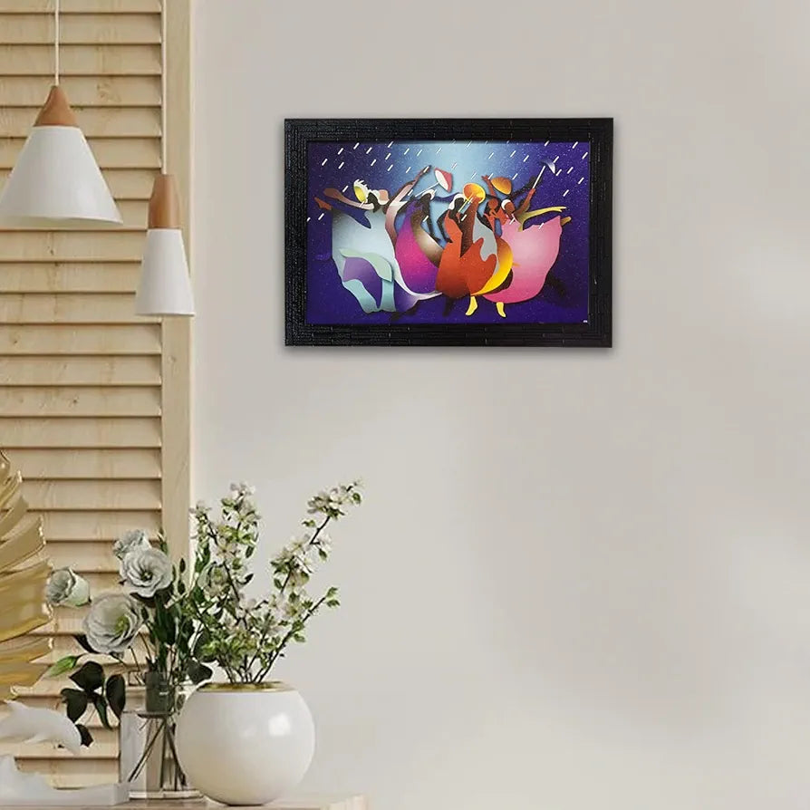 Lifehaxtore Wooden Framed Modern Art Rain Painting Zen Modern Art - Model 1