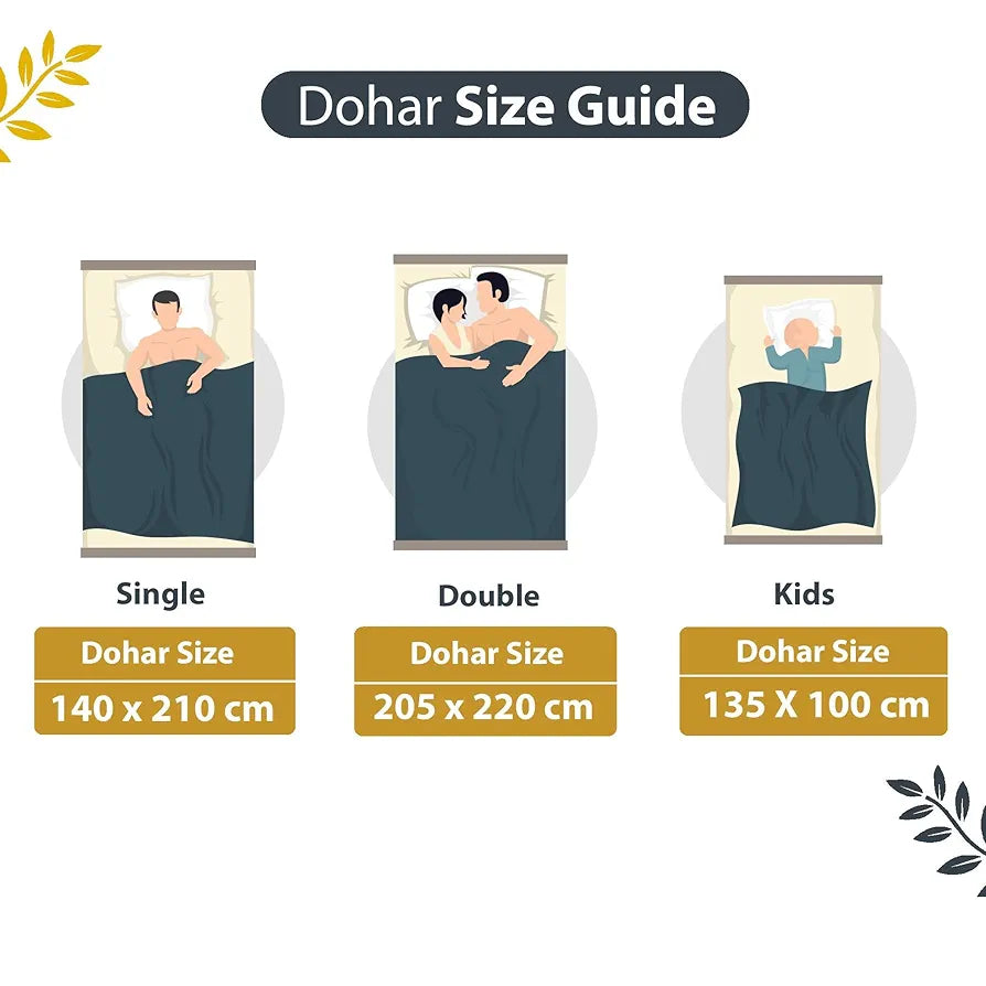 Divine Casa Floret 100% Cotton Single Dohar 120 GSM Soft & Lightweight Throw Blanket Colour Vintage Daisies