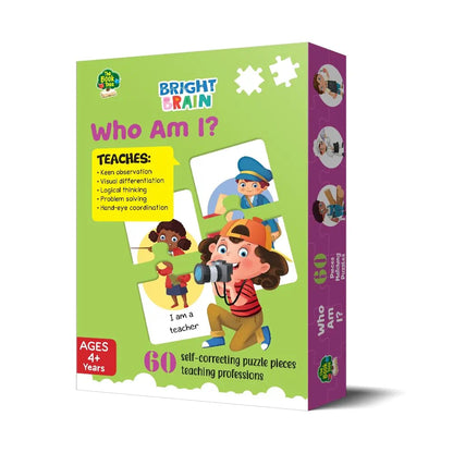 The Book Tree Bright Brain Profession Puzzle for Kids | 60 Self-Correcting Matching Sets | Learn Jobs & Occupations | Educational & Gifting Toy for Ages 3+