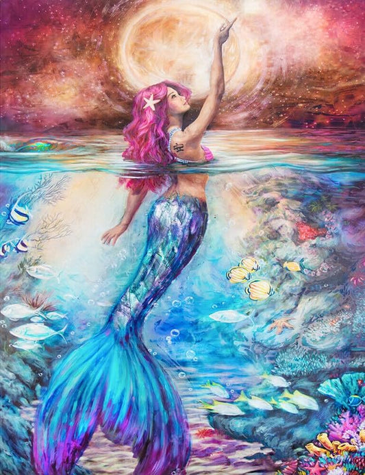 Trexee 5d Diamond Painting Kit For Adults & Kids 30 * 40cm Diy Diamond Painting By Numbers Kit Mermaid