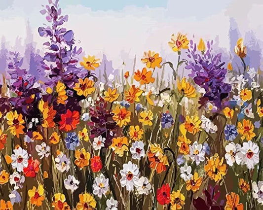 TULIP N TURTLE Bloom Diy Acrylic Paint By Number Kit For Beginner Number Painting Kit Diy Canvas Painting By Number Acrylic Oil Painting. Wall Decoration Diy Painting Kit,Multi-Coloured