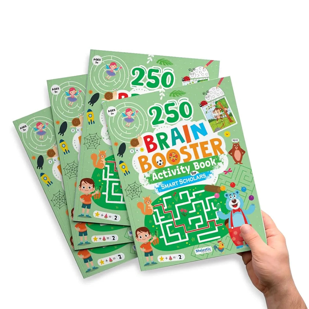 Brain Booster Activity Book for Age 3+ | 250 Engaging Brain Booster Activities to Enhance Focus and boost Problem-Solving Skills | Fun Learning | The Book Tree Books