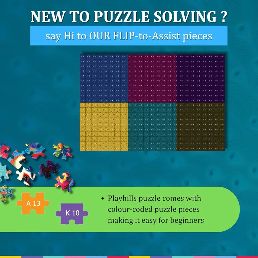 The Precious Peacock  Spirit Animal Wooden Jigsaw Puzzle by Playhills for Children and Adults 13+ Years| Perfect Holiday/Party Gift | Family Activity Games