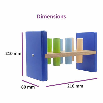 Tantrums Cobbler Bench 6 Pegs with Hammer to Build Hand Eye Concentration Motor Skills Cause and Effect  - Kids
