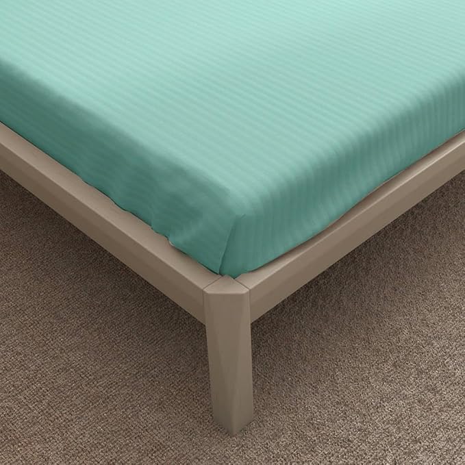 Wakefit Bedsheet for King Size Bedsheet King Size Bed Cotton 2 Pillow Covers Elastic Fitted Sheet Aquifer Colour