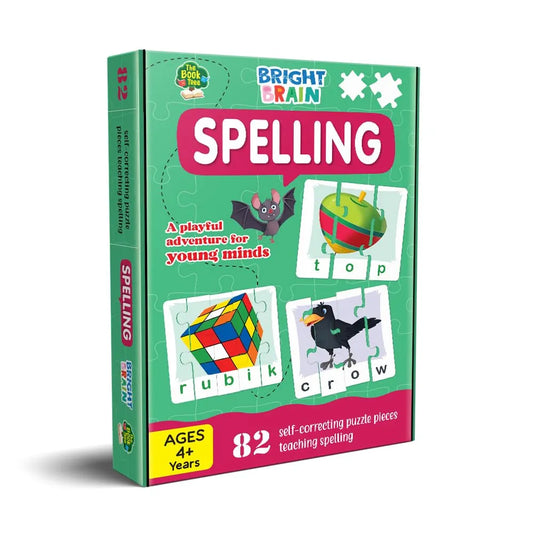 The Book Tree Bright Brain Spellings 82 Piece  Jigsaw Puzzle for Preschoolers, Educational Toy for Learning Space, Gifts for Kids Ages 3 to 6 by Majestic Book Club