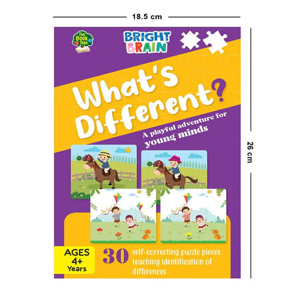 Bright Brain Match The Difference Puzzle – 30 Self-Correcting Sets for Preschoolers | Visual Matching Game for Kids Age 4+ | Fun Learning Toy by Majestic Book Club