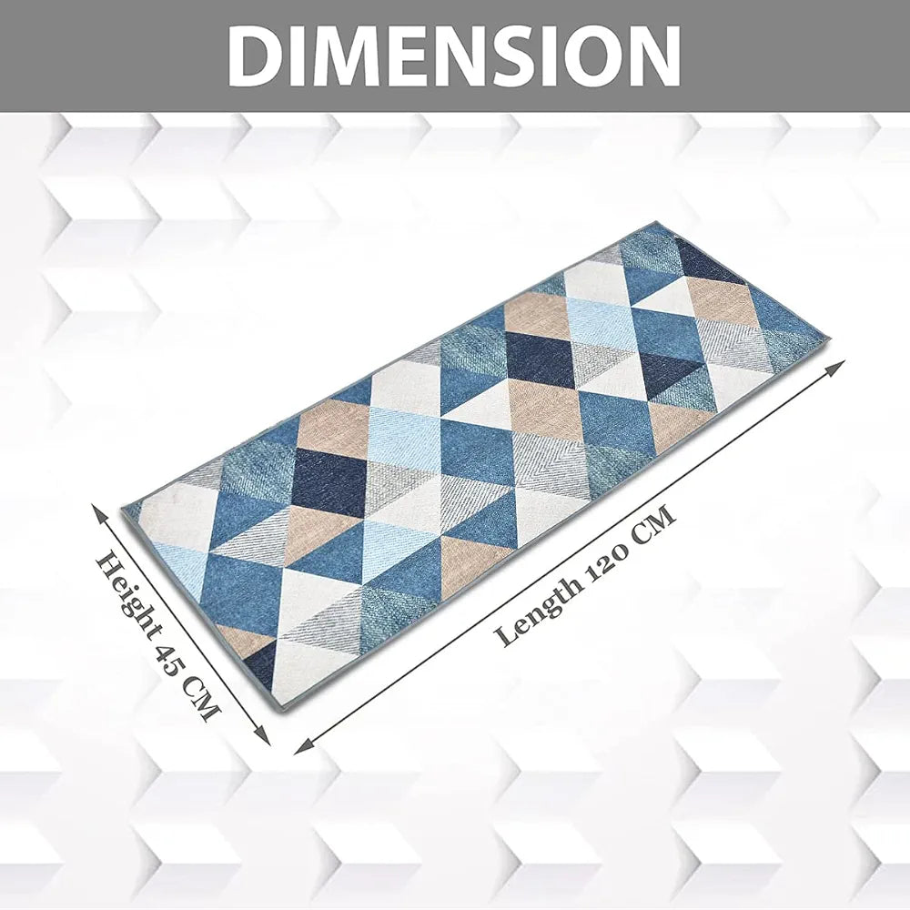 Ishro Home 3d Printed Bedside Runner Carpet Anti Skid For Home Kitchen Colour Crystals