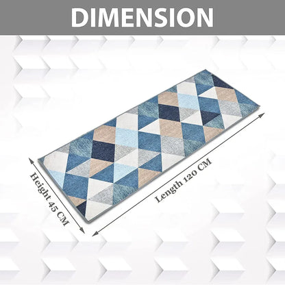 Ishro Home 3d Printed Bedside Runner Carpet Anti Skid For Home Kitchen Colour Crystals