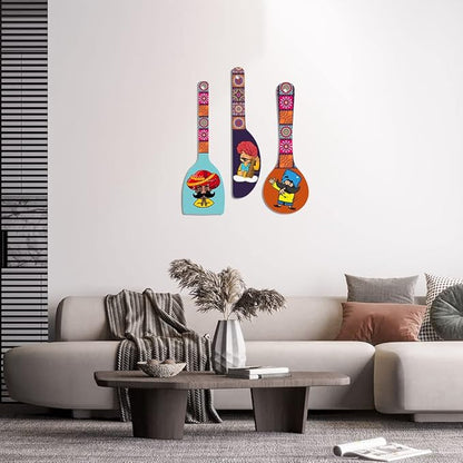 Artvibes Wooden Wall Hanger for Home | Set of 3