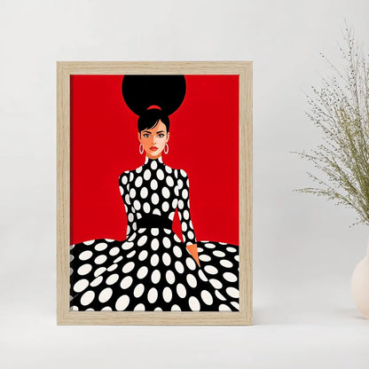 ArtX Paper Women Fashion Art Paintings with Frames Fashion-SO4-01 Set of 4