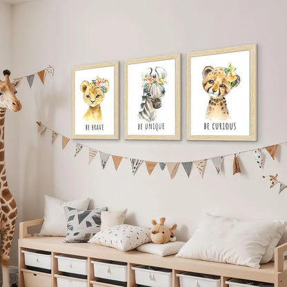 ArtX Wall Paintings For Kids Room Animals Kids Room Wall Frame Set Of 6