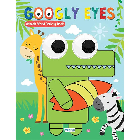 Googly Eyes Animals World Colouring Book for Kids I Animals World Activity Book featuring Adorable Characters with Oversized Googly Eyes I Perfect Gift I Fun Colouring Activity Book by Majestic Book Club