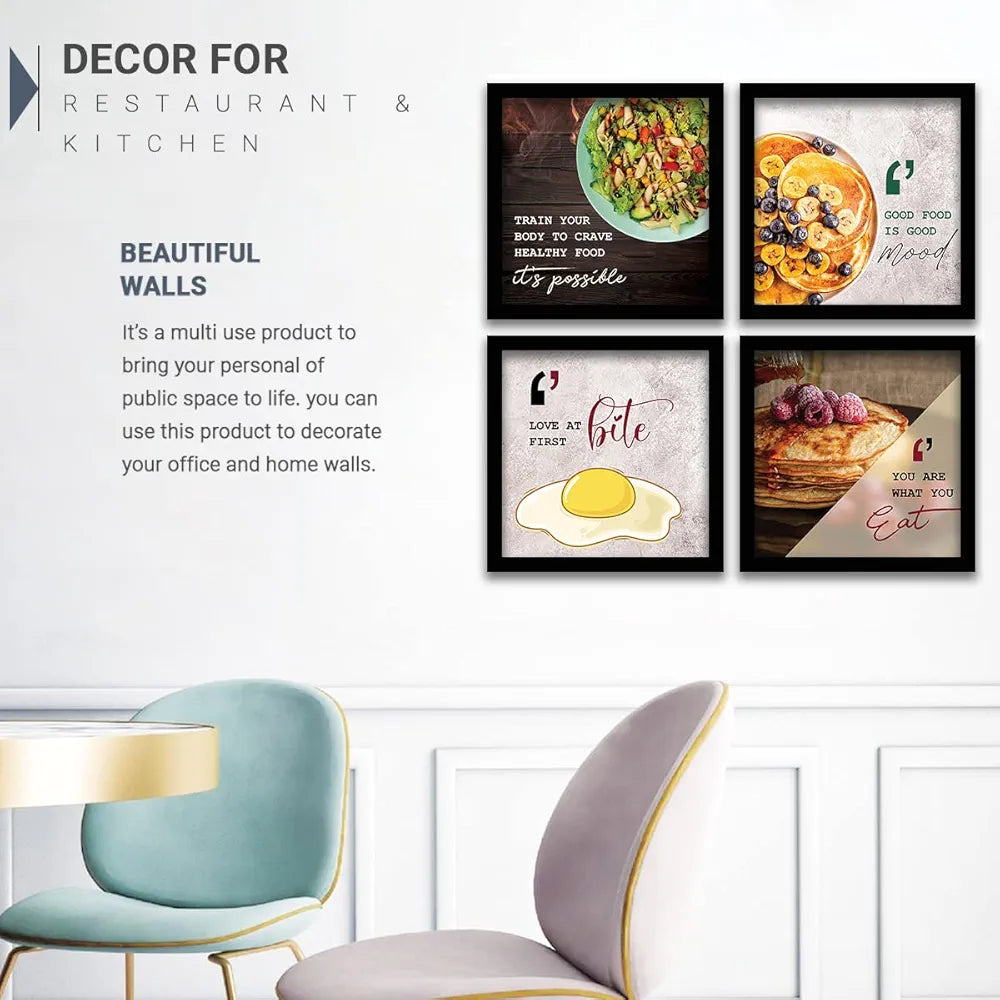 Kotart Train your Body Cooking Quotes Wall Posters With Frame