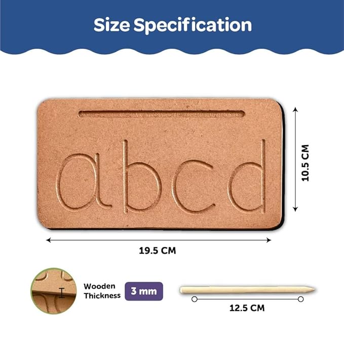 Mini Leaves English Alphabet Tracing Board With Dummy Pencil | Small Word Abcd | Educational Puzzle for 3+ Kids