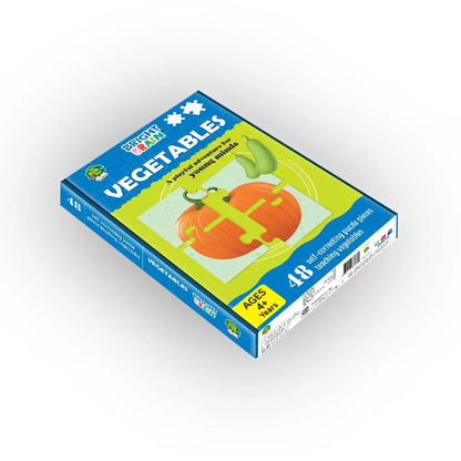 The Book Tree Bright Brain Vegetables 48 Piece Jigsaw Puzzle for Preschoolers, Educational Toy for Learning Animals Family Food, Gifts for Kids Ages 3 to 6 by Majestic Book Club