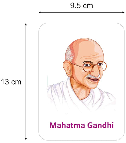 Gurukanth® Premium Freedom Fighters Flash Cards for Kids Early Learning | Easy & Fun Way of Learning 1 Year to 6 Years Babies Smart Toys