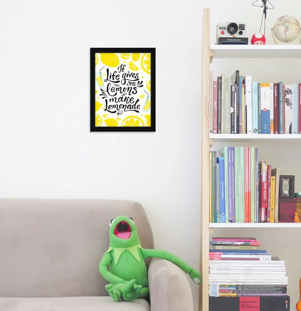 ArtX Paper Motivational Quotes Lemonade Wall Frame Art Painting