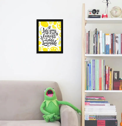 ArtX Paper Motivational Quotes Lemonade Wall Frame Art Painting