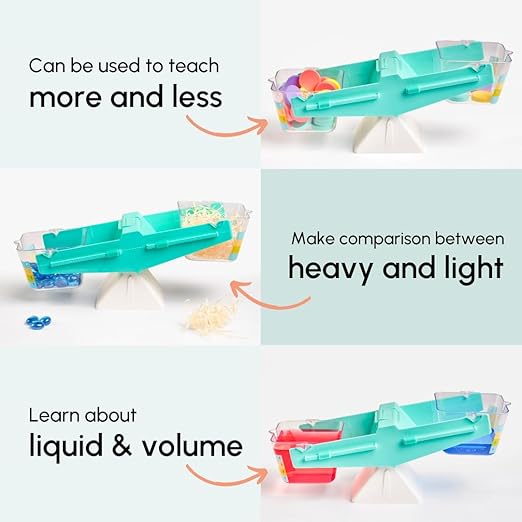 Curious Cub Montessori Balance Scale Toy for Kids | Balance Game Toy | Educational Number Learning Toy | Early Brain Development