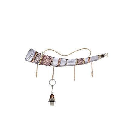 Ecraftindia Long Shehnai Wrought Iron Key Holder | Red and Brown