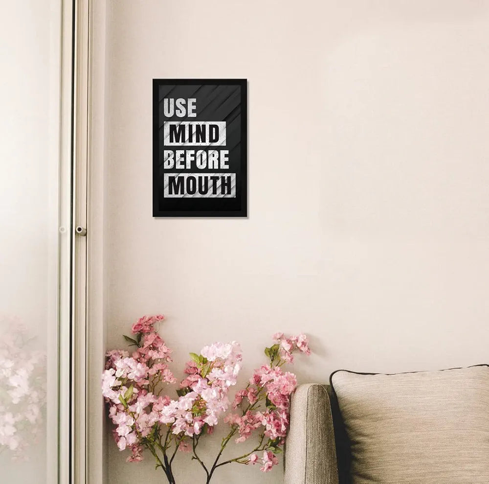 ArtX Paper Use Mind Motivational Quotes Framed Wall Art Painting