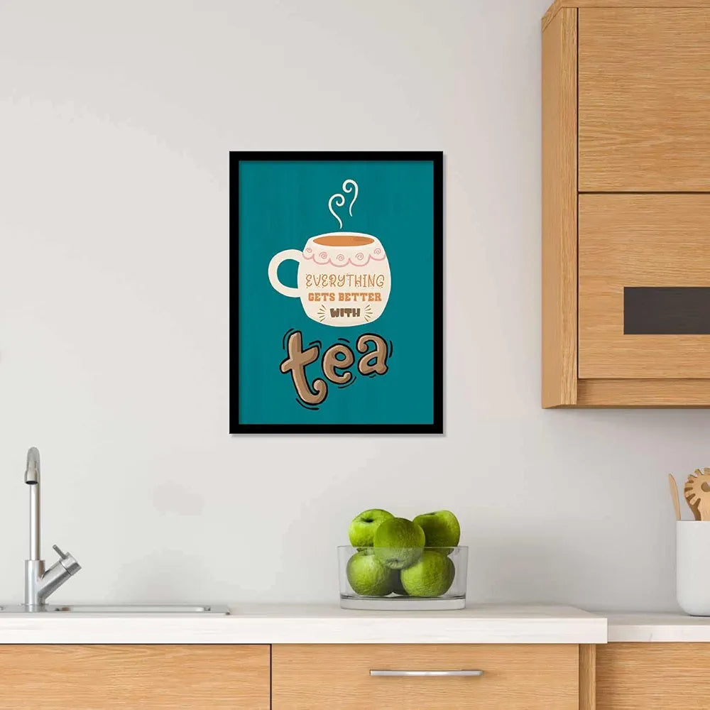Kotart Quotes Frames for Kitchen and Restaurant Wall Decoration design-9 Tea D