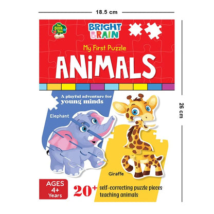 The Book Tree Animals Puzzle 20+ Big Size Piece Jigsaw Puzzle for Preschoolers, Educational Toy for Learning Animals, Gifts for Kids Ages 3 to 6 by Majestic Book Club