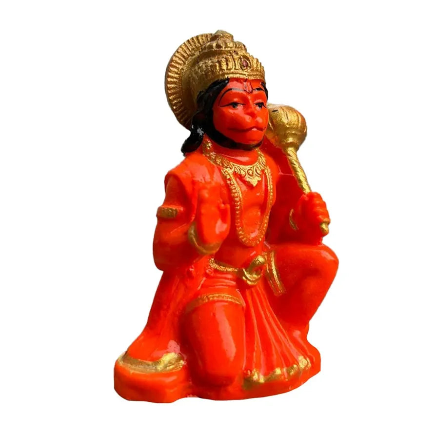 Unovate Orange Lord Hanuman Idol for Car Dashboard