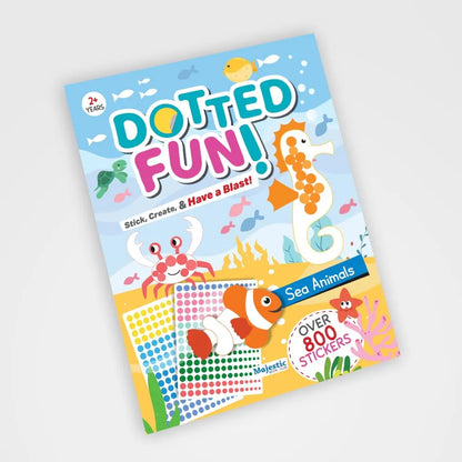Sea Animals Dotted Fun Sticker Book for Kids Age 2+ I 800+ Dotted Stickers I 16 Pages + 4 Sticker Sheets I Fun Preschool Activity Book By Majestic Book Club