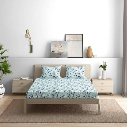 Wakefit Bedsheet For King Size Bedsheet King Size Bed 2 Pillow Covers Elastic Sheet Cicely Multicolor