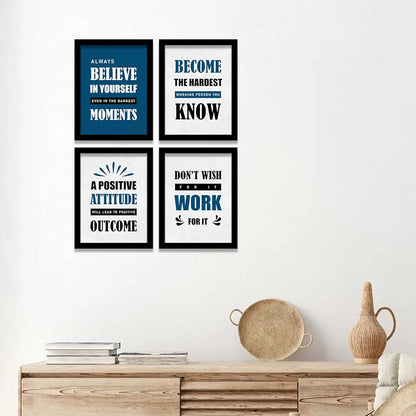 Kotart Always Belive In Yourself Quotes Framed Posters for Living Room