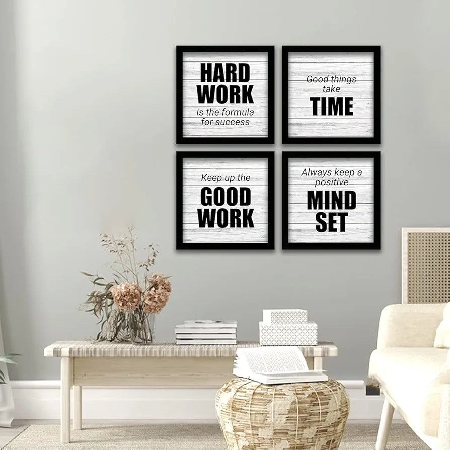 Kotart Wood Hard Work is Formula Frames For Wall Decor Motivational Wall Poster With Frame