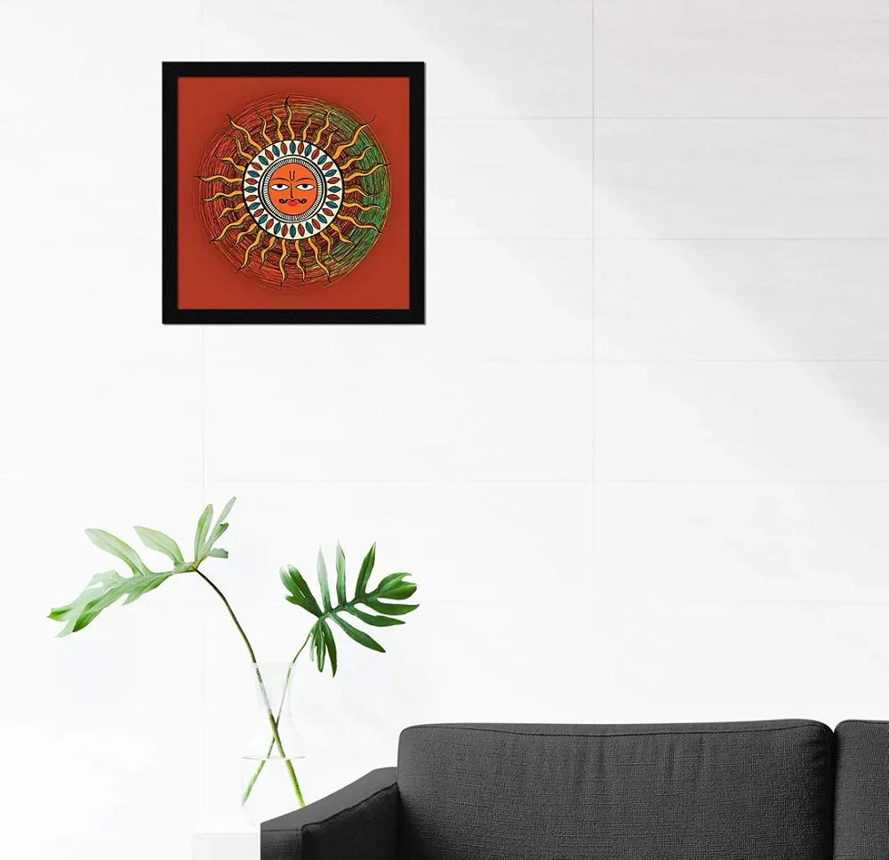 ArtX Paper Sun Madhubani Art Painting Sun Painting