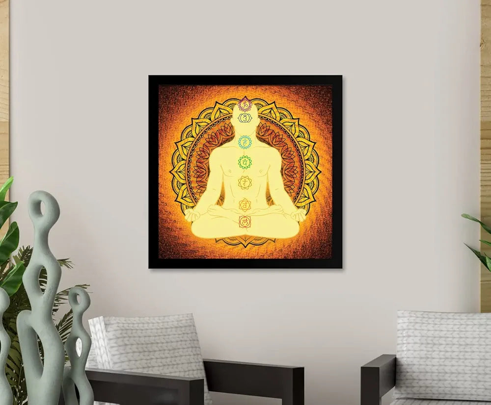 ArtX Yoga Meditation Big Canvas Painting With Frame