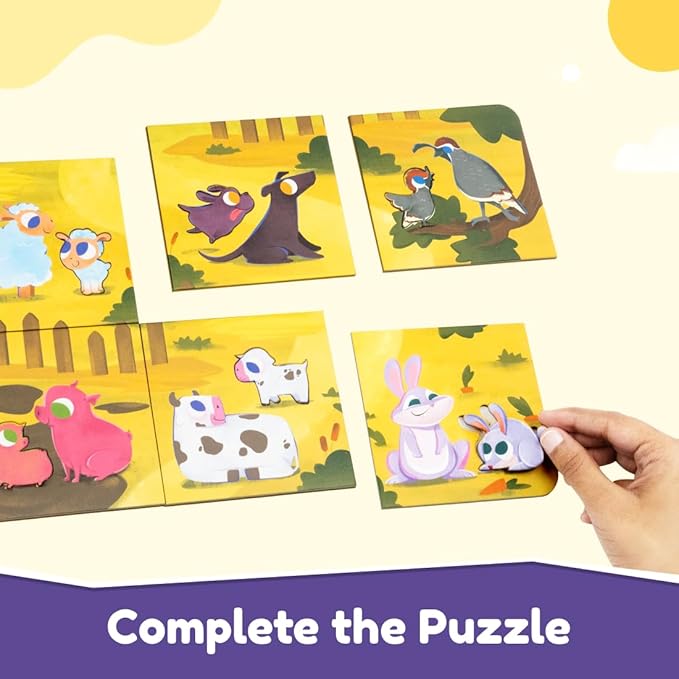 Bloomingo Puzzle Kit for Kids | Mommy and Me | a Happy Farm Family