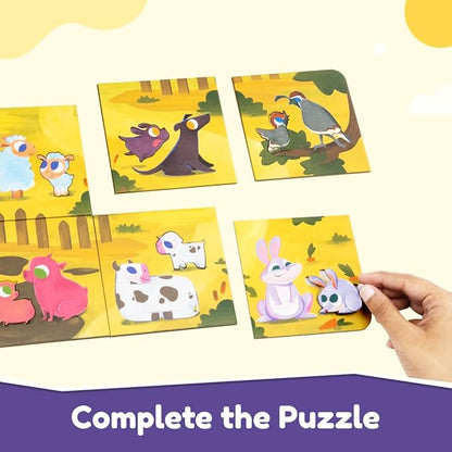 Bloomingo Puzzle Kit for Kids | Mommy and Me | a Happy Farm Family