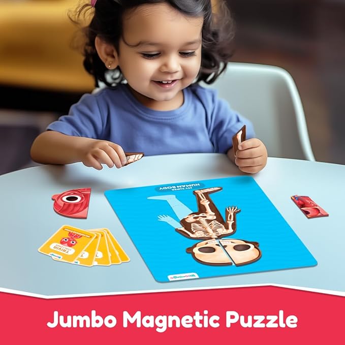 Bloomingo Learning Kit | Super Human Body | Discover the Human Body With Fun Magnetic Puzzles