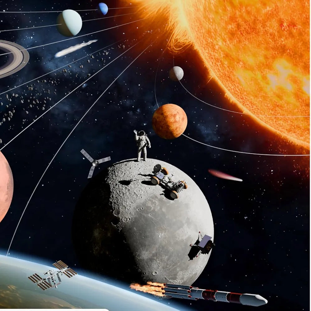 NESTA TOYS - Floor Puzzle & Game, Solar System Jigsaw Puzzle, Educational Toy, Gifts for Boys & Girls Ages 6 to 14 | Space Toys for Kids | 108 pcs, 70 x 50 cm