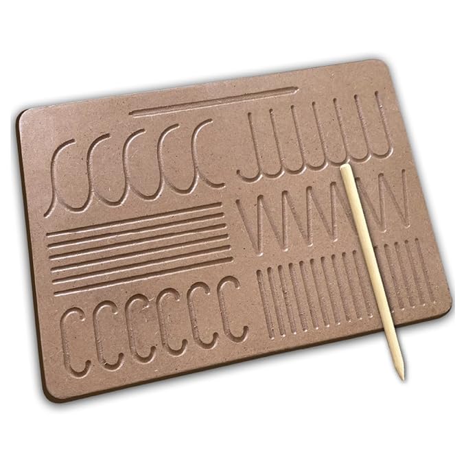 Mini Leaves Wooden Pattern Tracing Board | Beginner Tracing Board for Kids 2+ Years | Hand Writing Practise Board