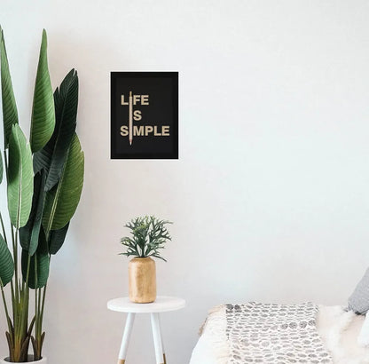 ArtX Paper Motivational Quotes Simple Life Wall Frame Art Painting