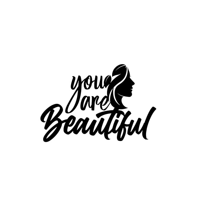 Ecraftindia You Are Beautiful Woman Black Engineered Wood Cutout Wall Art Decor | Wooden Wall Decor Item