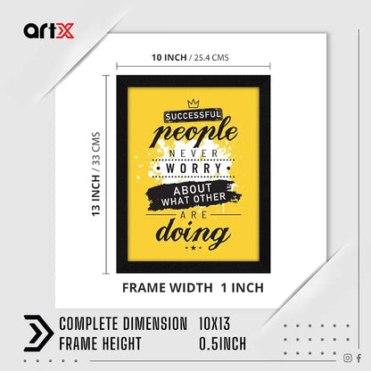 ArtX Paper Motivational Quotes Successful People Wall Frame Art Painting