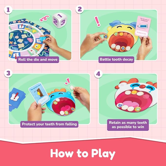 Bloomingo Board Game - Teeth or Treat | Exciting Dental Adventure Game for Kids & Adults
