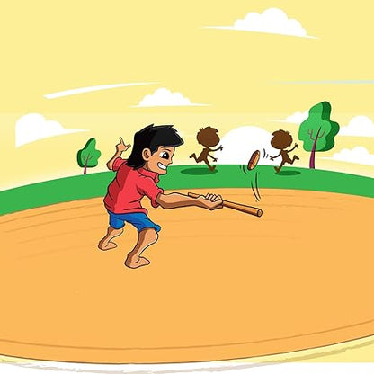 Funskool The Traditional Outdoor Game of India Wooden Gilli and Dhanda Included Toys for Kids and Adults