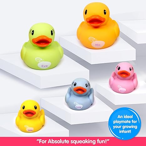 Funskool Giggles Dazzling Duck Family Squeakers Multicolor Duck Squeakers Infant Toys