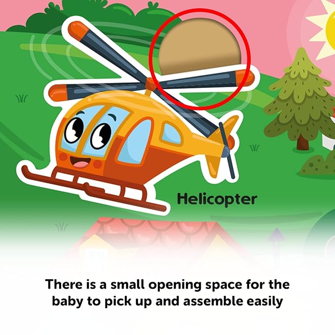 Mini Leaves Transport Vehicles Wooden Puzzle | Educational Puzzle for 4+ Age Kid | 11 Vehicles Shape