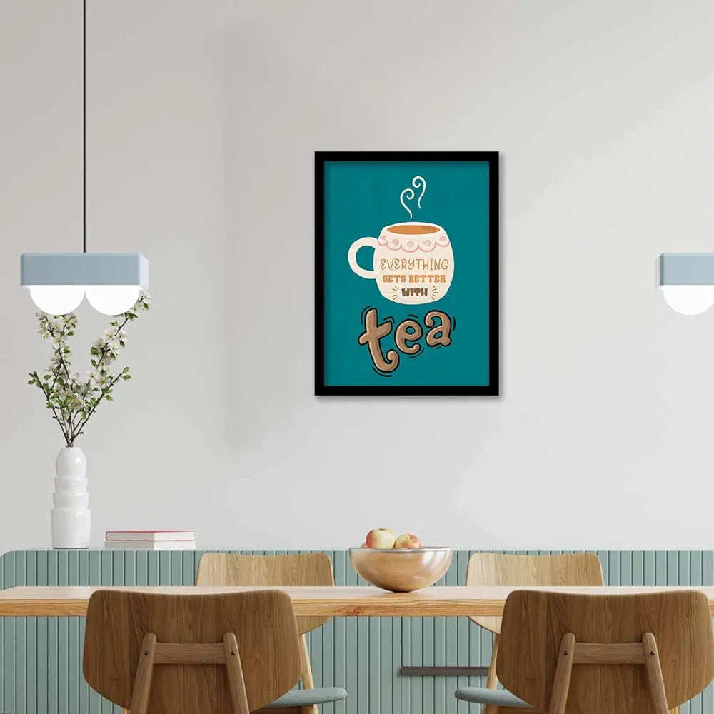 Kotart Quotes Frames for Kitchen and Restaurant Wall Decoration design-9 Tea D