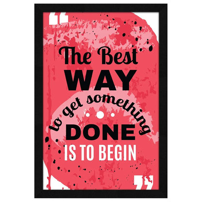 ArtX Paper Motivational Quote The Best Way Wall Frame Art Painting