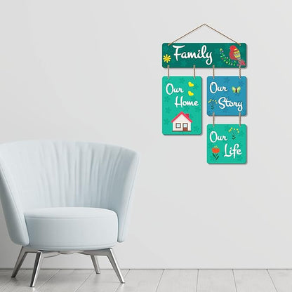 Artvibes Family Quote Decorative Wall Art Mdf Wooden Hanger Home Decor | Quotes Items | Modern Artworks